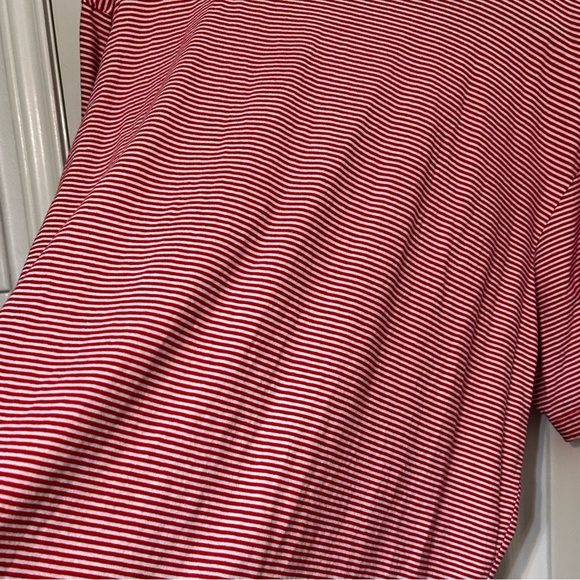 JOHNNIE-O Mens XL Red/White Stripe POLO Shirt 100% Cotton - Picture 4 of 11